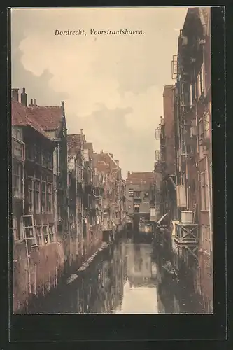 AK Dordrecht, Voorstraatshaven, Gebäude am Kanalufer