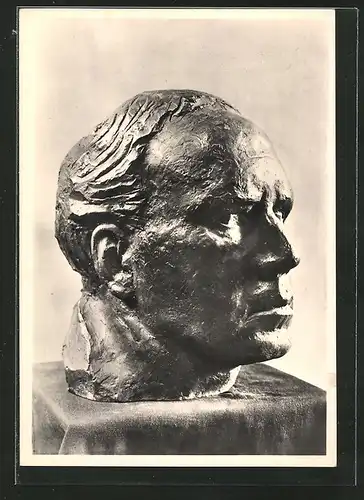 AK Skulptur "Selbstbildnis" von G. Kolbe, 1934