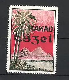 Reklamemarke Eszet Kakao, Pyramiden & Sphynx bei Giseh