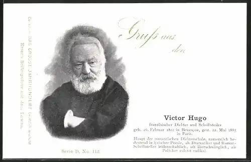 AK Victor Hugo, französischer Dichter und Schriftsteller