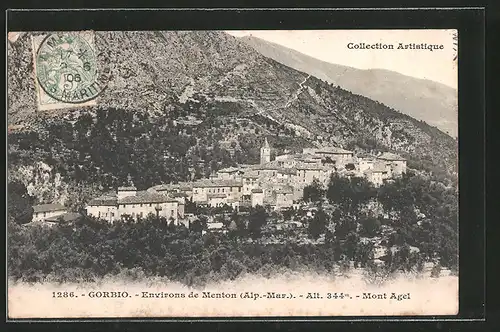 AK Gorbio, vue générale et Mont-Agel