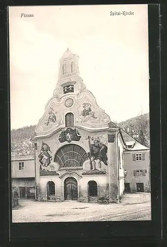 AK Füssen, Fassade der Spital-Kirche