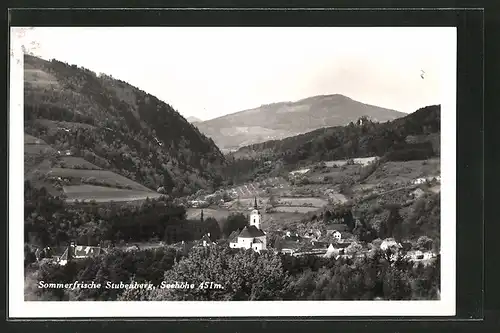 AK Stubenberg, Ortsansicht mit Kirche