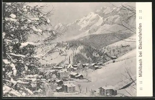 AK Mühlbach, Generalansicht im Winter