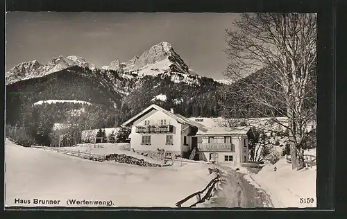 AK Werfenweng, Pension Haus Brunner im Winter