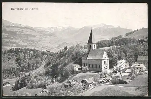 AK Dürnberg, Kirche mit Ortsansicht