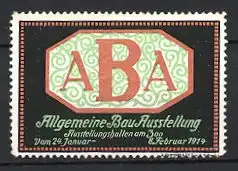 Reklamemarke Berlin, ABA Allgemeine Bau-Ausstellung 1914