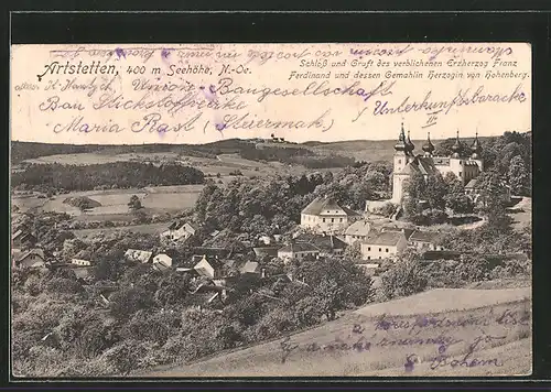 AK Artstetten, Schloss & Gruft des verblichenen Erzherzog Franz Ferdinand & dessen Gemahlin Herzogin von Hohenberg