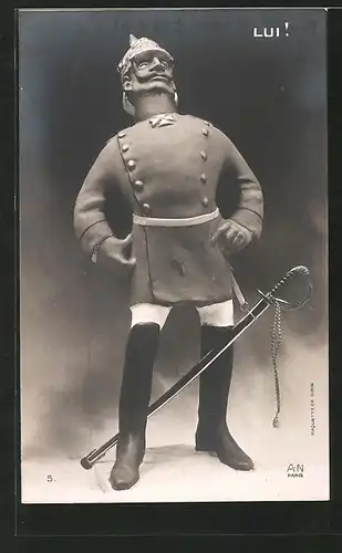 AK Lui!, Karikatur von Kaiser Wilhelm II.