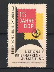 Reklamemarke Berlin, Nationale Briefmarkenausstellung 15 Jahre DDR 1964, Wappen der DDR
