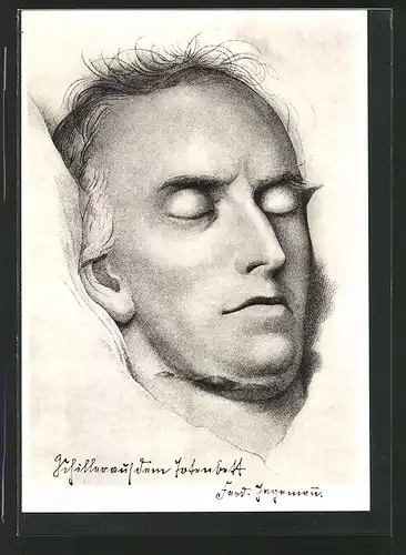 Künstler-AK Friedrich Schiller auf dem Totenbett