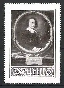 Reklamemarke Portrait Kunstmaler Bartolomé Esteban Murillo