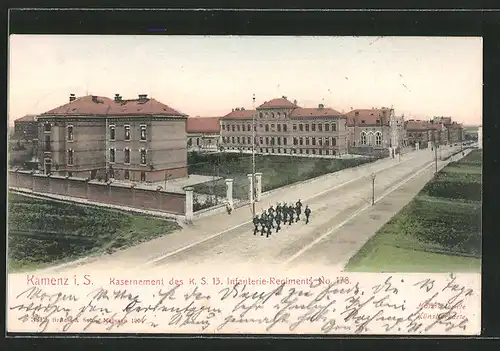 AK Kamenz, Kaserne des K. S. 13. Inf.-Rgt. No. 178