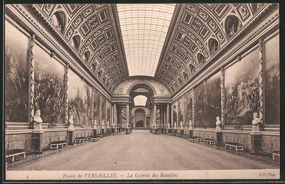 AK Versailles, Palais, la galerie des batailles, intérieur Nr ... AK Versailles, Palais, la galerie des batailles, intérieur Nr ...