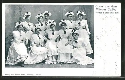 AK Herne, Bazar 1901, Wiener Cafe, Gruppenbild junger Frauen