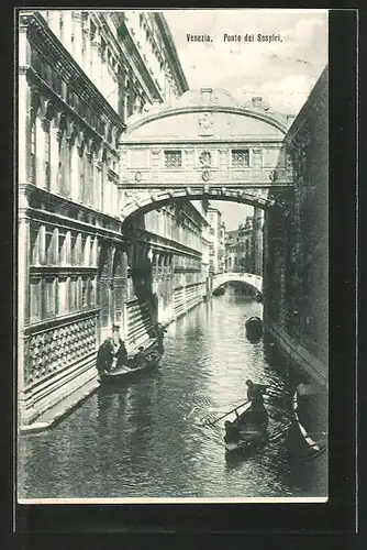 AK Venezia / Venedig, Ponte dei Sospiri, Motiv der Seufzerbrücke
