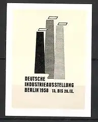 Reklamemarke Berlin, Deutsche Industrie-Ausstellung 1958, Schornsteine