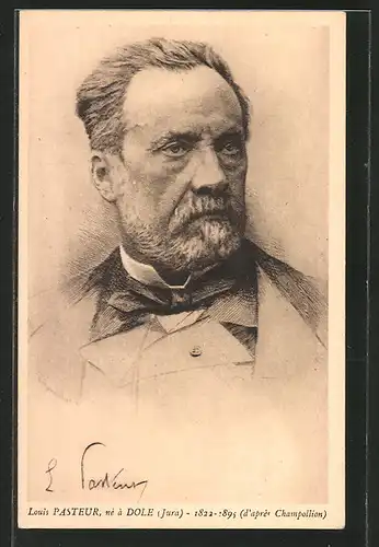 Künstler-AK Portrait von Louis Pasteur