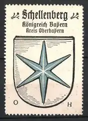 Reklamemarke Schellenberg, Königreich Bayern, Kreis Oberbayern, Wappen