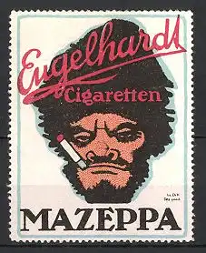 Reklamemarke Mazeppa Engelhardt Zigaretten, Afrikaner raucht Zigarette