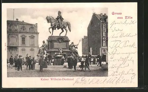 AK Köln-Neustadt, Kaiser Wilhelm Denkmal am Kaiser Wilhelm Ring