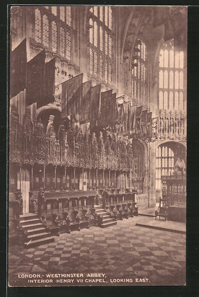 Ak London Westminster Abbey Interior Henry Vii Chapel