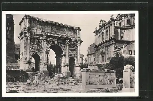 AK Rom, Foro Romano, Ansicht des Arco di Settimio Severo