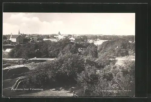 AK Falkenberg, Panoramablick über die Stadt