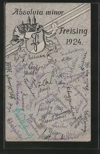 AK Freising, Absolvia minor 1924, Studentenwappen