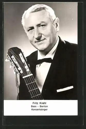 AK Musiker Fritz Krehl mit Gitarre