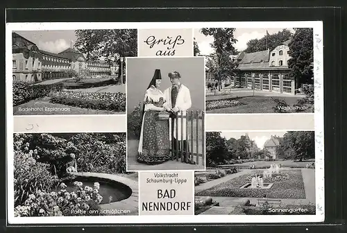 AK Bad Nenndorf, Badehotel Esplanade, Wandelhalle