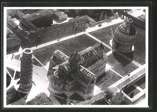 AK Pisa, La Torre Pendente, Der schiefe Turm von Pisa, Duomo e Torre di Giotto, Fliegeraufnahme