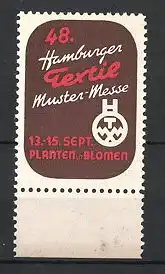 Reklamemarke Hamburg, 48. Textil-Mustermesse, Messelogo