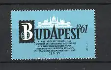 Reklamemarke Budapest, Internationale Briefmarken-Ausstellung 1961, Ausstellungsgebäude