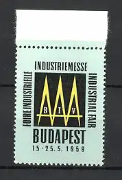 Reklamemarke Budapest, Industriemesse 1959, Messelogo