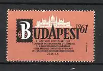 Reklamemarke Budapest, internationale Briefmarken-Ausstellung 1961, Ausstellungsgelände