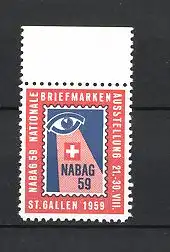 Reklamemarke St. Gallen, Briefmarken-Ausstellung 1959, Messelogo