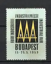 Reklamemarke Budapest, Industriemesse 1959, Messelogo