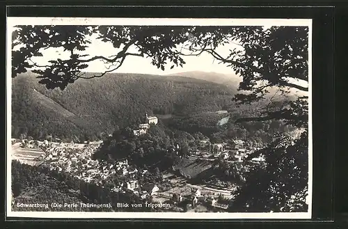 AK Schwarzburg, Blick vom Trippstein zur Ortschaft