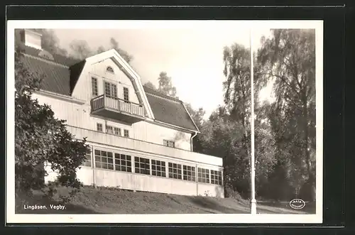 AK Lingasen, Vegby, Blick auf ein Haus