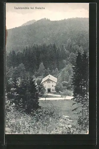 AK Kreischa, Gasthaus Teufelsmühle
