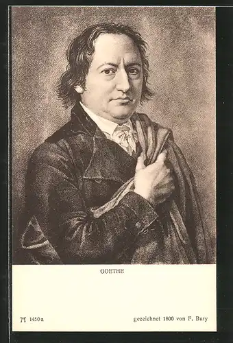 AK Goethe, gezeichnet 1800 von F. Bury