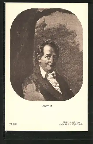 AK Goethe, gemalt 1825 von Julie Gräfin Egloffstein