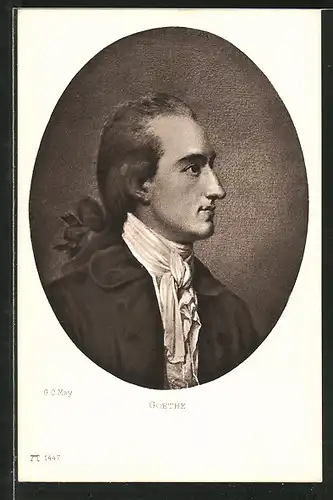 AK Goethe, gemalt 1779 von G. O. May