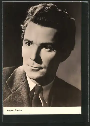 AK Schauspieler Ferenc Zenthe im Anzug porträtiert