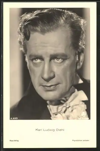AK Karl Ludwig Diehl, Portrait des Schauspielers