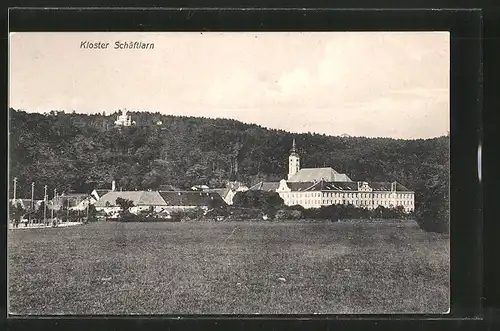 AK Schäftlarn, Blick auf Kloster Schäftlarn