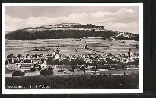 AK Weissenburg, Ortsansicht mit Blick zur Wülzburg