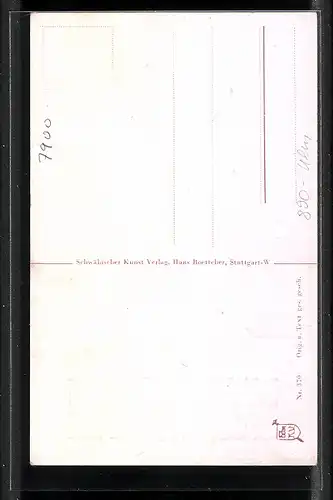 AK Ulm, Schneidermeister Albrecht Berblinger bei seinem Flugversuch 1811