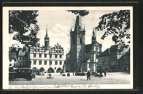AK Leitmeritz / Litomerice, Stará radnice a mestský kostel